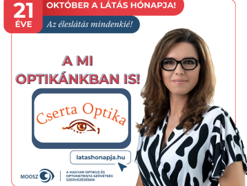 október a látás hónapja cserta optika, szemvizsgálat szemüveg kontaktlencse