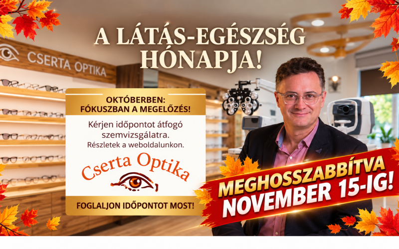 október a látás hónapja, szemüveg kontaktlencse, szemvizsgálat